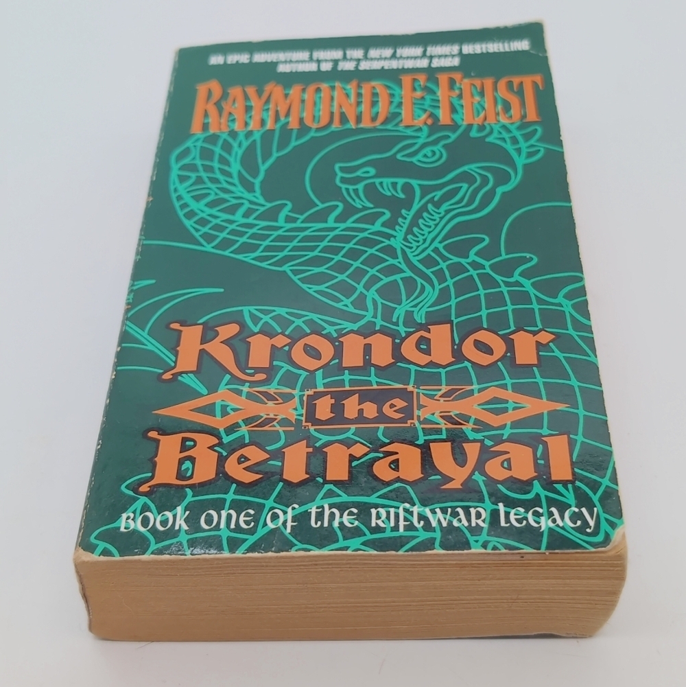 Raymond E. Feist "Krondor: The Betrayal" Paperback - Teal & Orange Cover